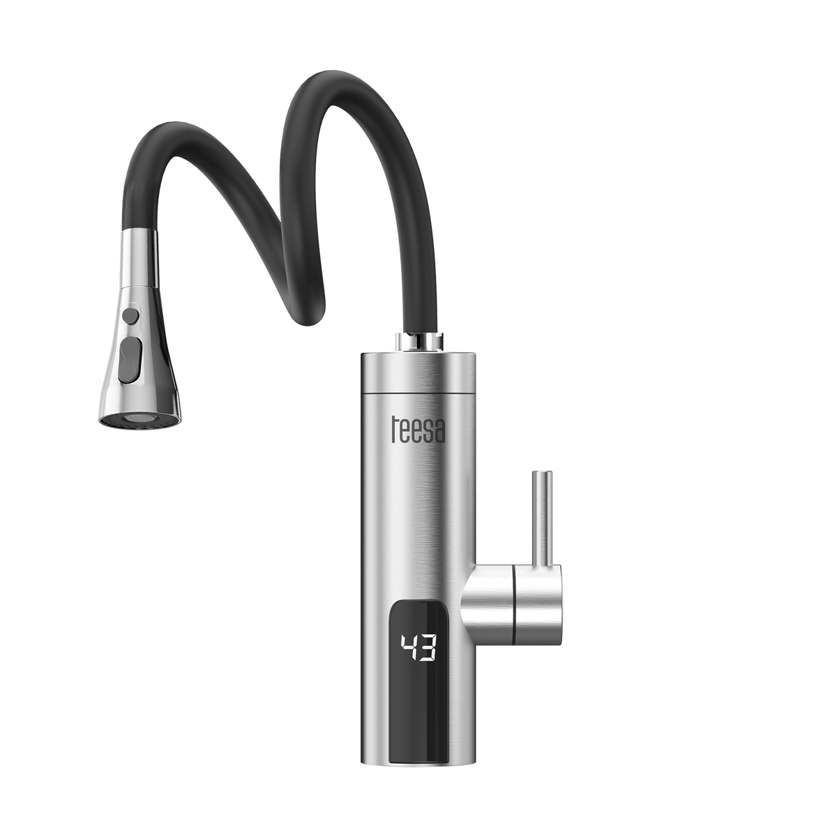 Instant-heat water heater - metal kitchen faucet with a flexible spout - Carlat