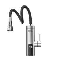 Instant-heat water heater - metal kitchen faucet with a flexible spout - Carlat