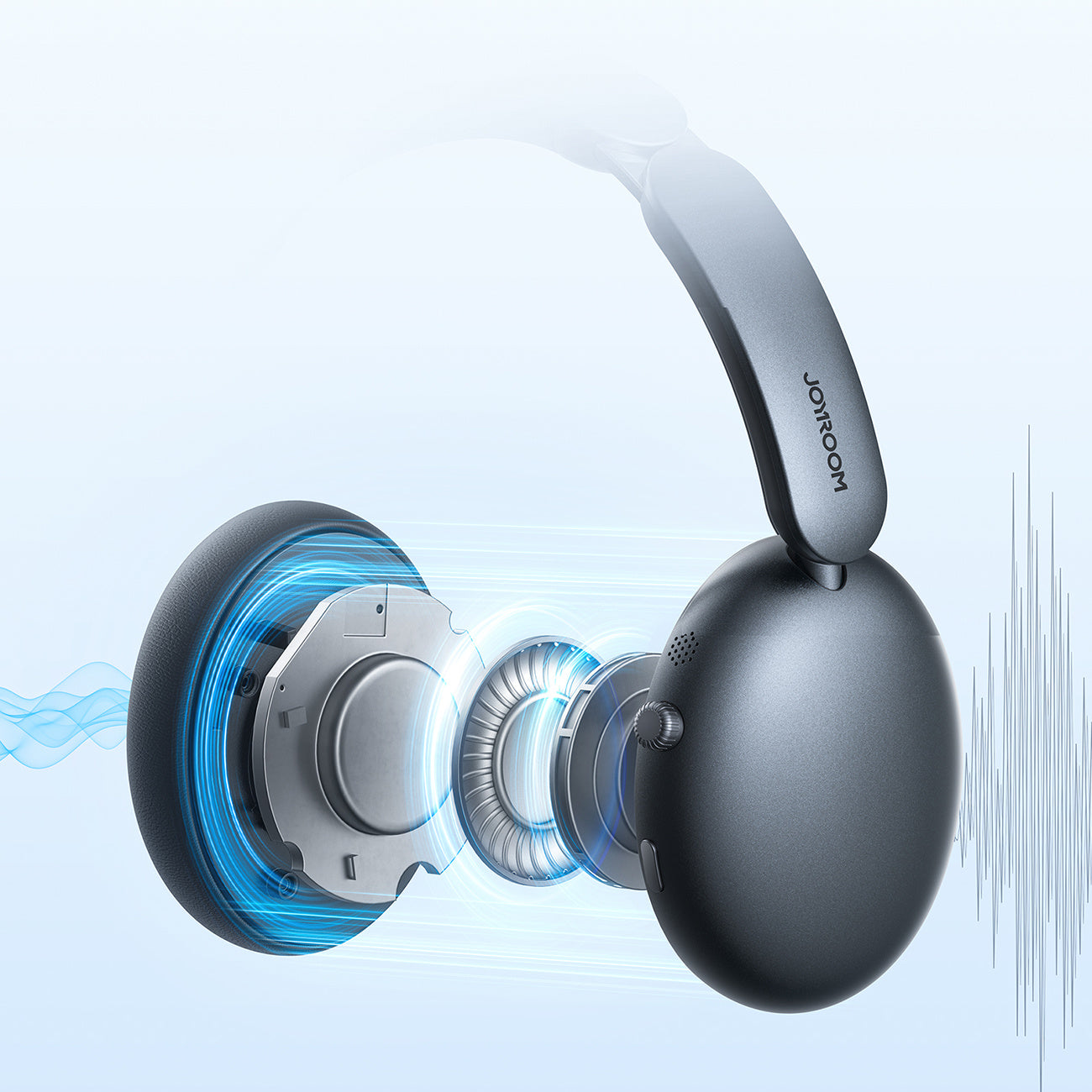 J-Head Series JR-JH1 wireless headphones with ANC Bluetooth - black - Carlat