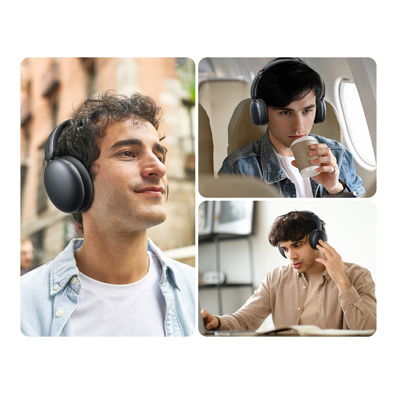 J-Head Series JR-JH1 wireless headphones with ANC Bluetooth - black - Carlat