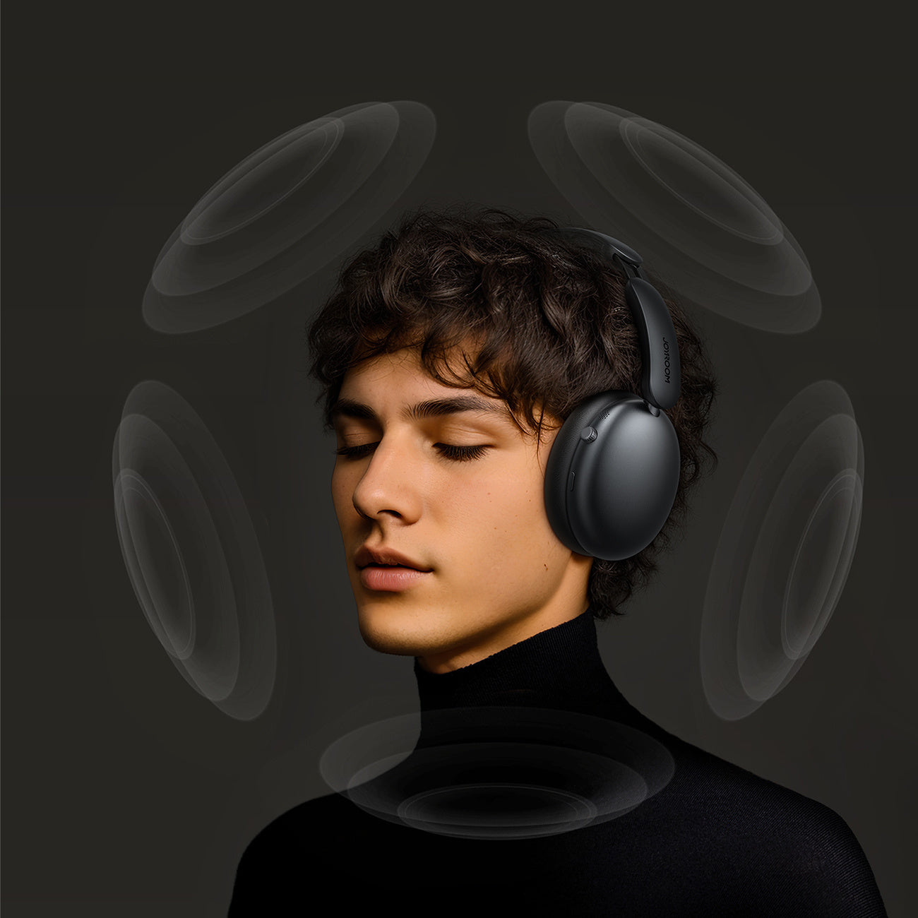 J-Head Series JR-JH1 wireless headphones with ANC Bluetooth - black - Carlat