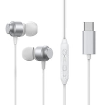 JR-EC06 USB-C in-ear headphones silver headset - Carlat