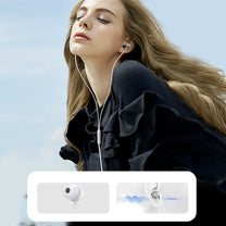 JR-EC06 USB-C in-ear headphones silver headset - Carlat