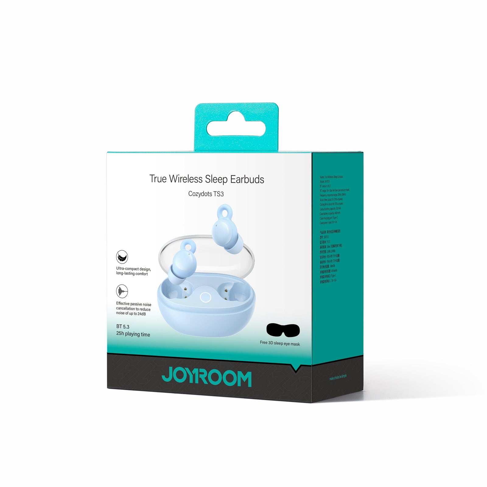 JR-TS3 wireless Bluetooth in-ear headphones, blue - Carlat