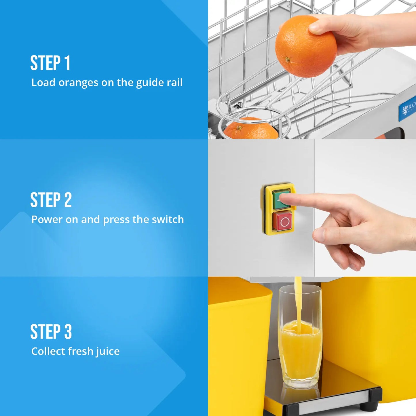 Juicers – Semi-automatic orange juicer 20 pcs/min 120 W - Carlat