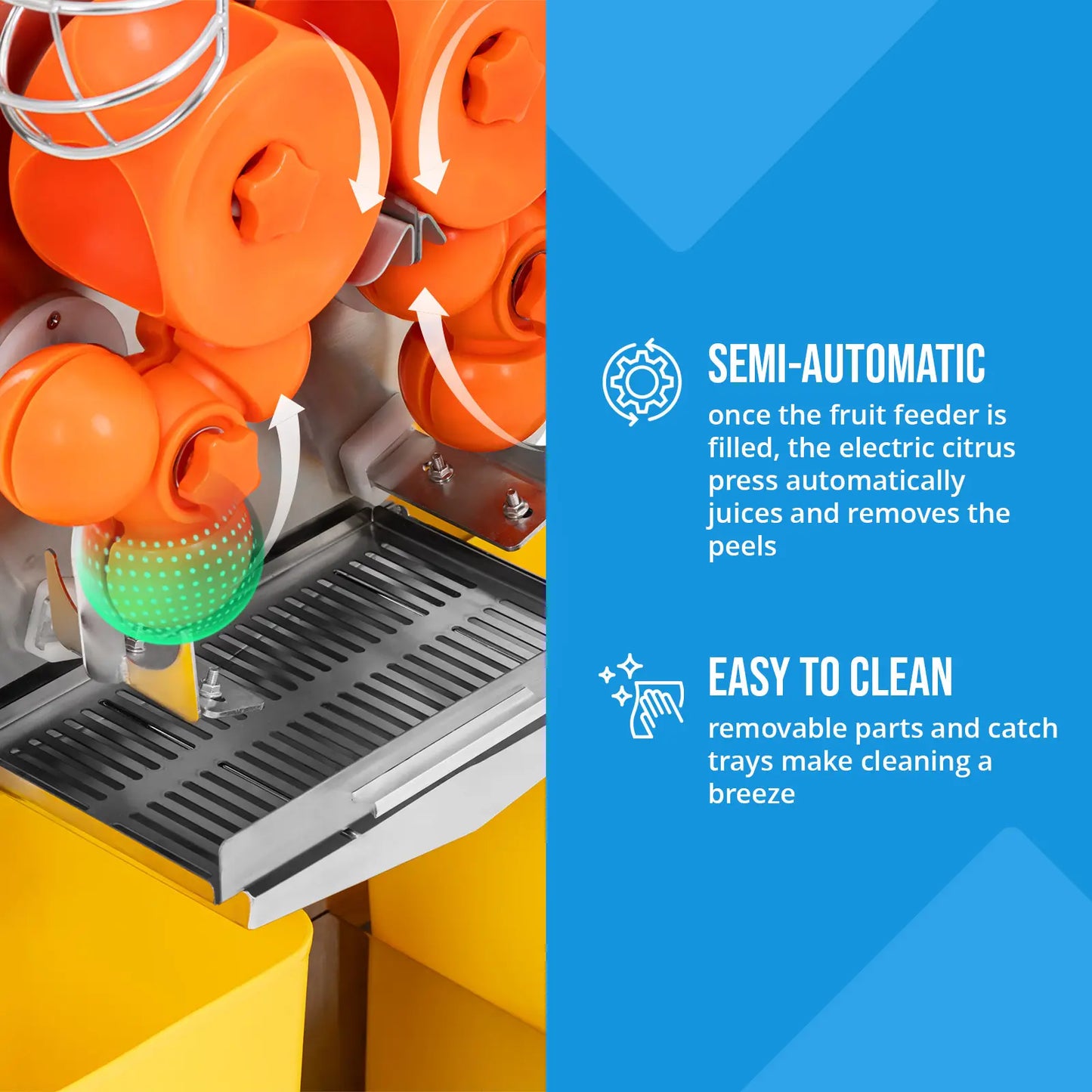 Juicers – Semi-automatic orange juicer 20 pcs/min 120 W - Carlat