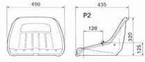 KAB Seating P2 tractor seat PVC - KAB Seating Vehicle Seat (image 2)