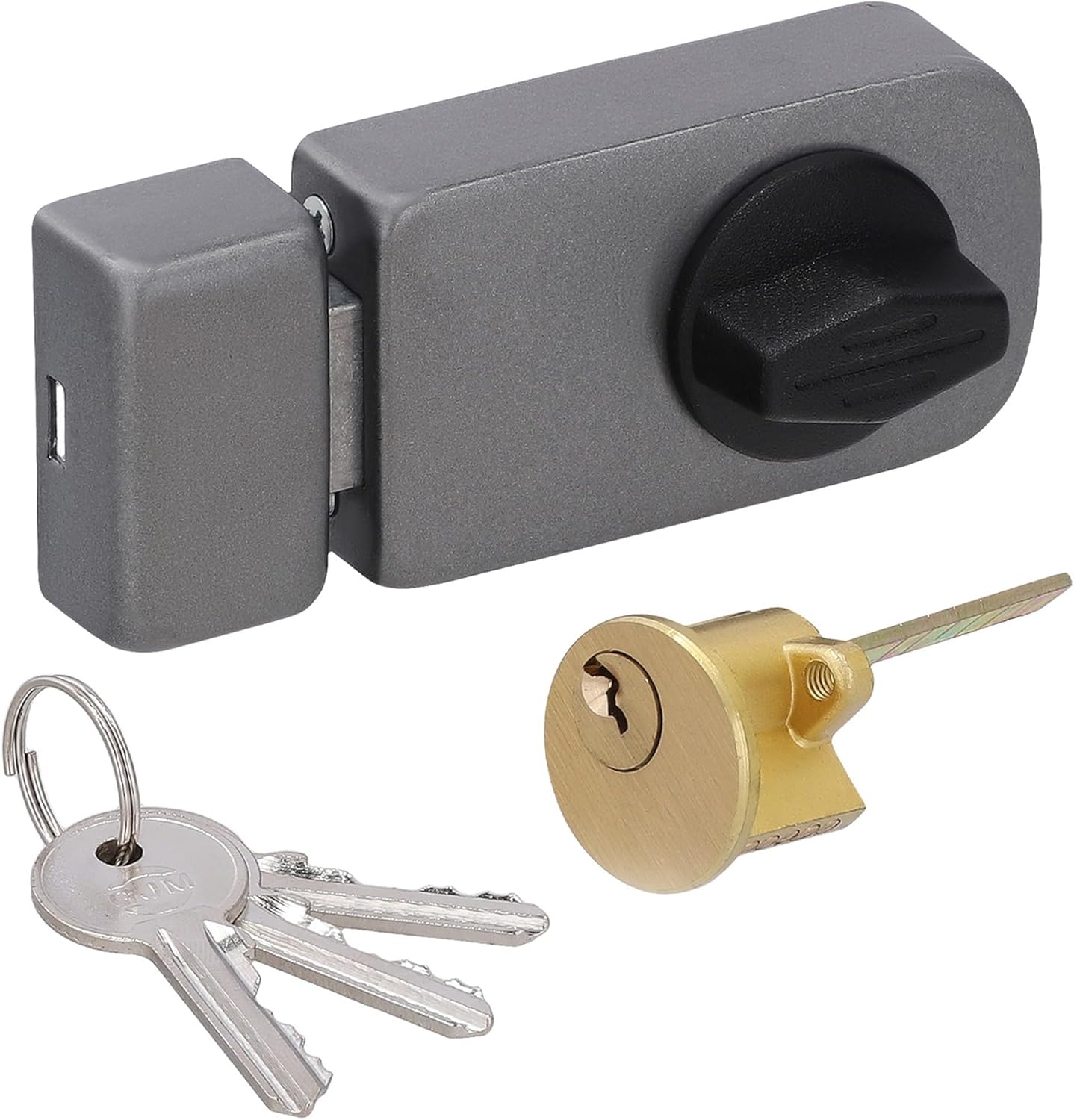 KOTARBAU® Additional Lock 60 mm 3 Colours with Outer Cylinder Different Locking Box Lock (Anthracite) Door Lock Door Lock Box Additional Lock - Carlat