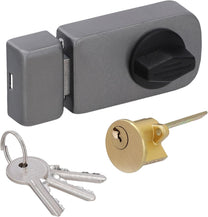 KOTARBAU® Additional Lock 60 mm 3 Colours with Outer Cylinder Different Locking Box Lock (Anthracite) Door Lock Door Lock Box Additional Lock - Carlat