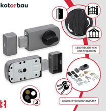 KOTARBAU® Additional Lock 60 mm 3 Colours with Outer Cylinder Different Locking Box Lock (Anthracite) Door Lock Door Lock Box Additional Lock - Carlat