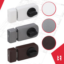 KOTARBAU® Additional Lock 60 mm 3 Colours with Outer Cylinder Different Locking Box Lock (Anthracite) Door Lock Door Lock Box Additional Lock - Carlat