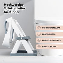 KidzCorner Children's Toilet Seat with Stairs, Height-Adjustable Toilet Ladder, Foldable Can Also Be Used as a Step Stool, Toilet Seat for Potty Training - Carlat