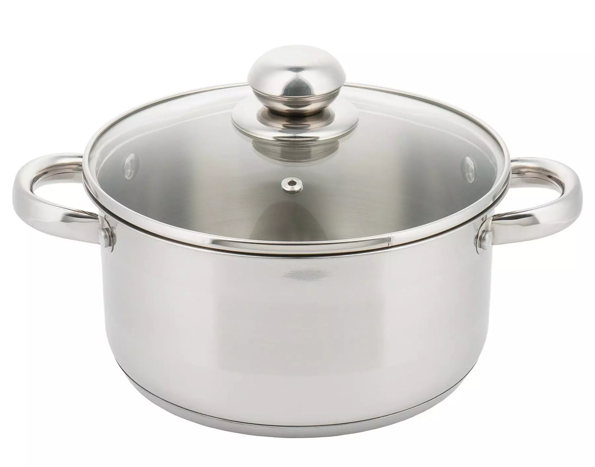 Kinghoff Steel Pot with Lid, 18 cm Diameter, 2.1 L - Carlat