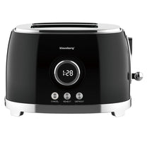 Kitchen Accessories – 2-slice toaster, black, retro, LED display, Klausberg - Carlat