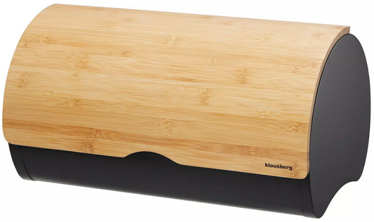 Kitchen Accessories – Bread box, wooden, black, 38x24x20.5 cm, Klausberg - Carlat