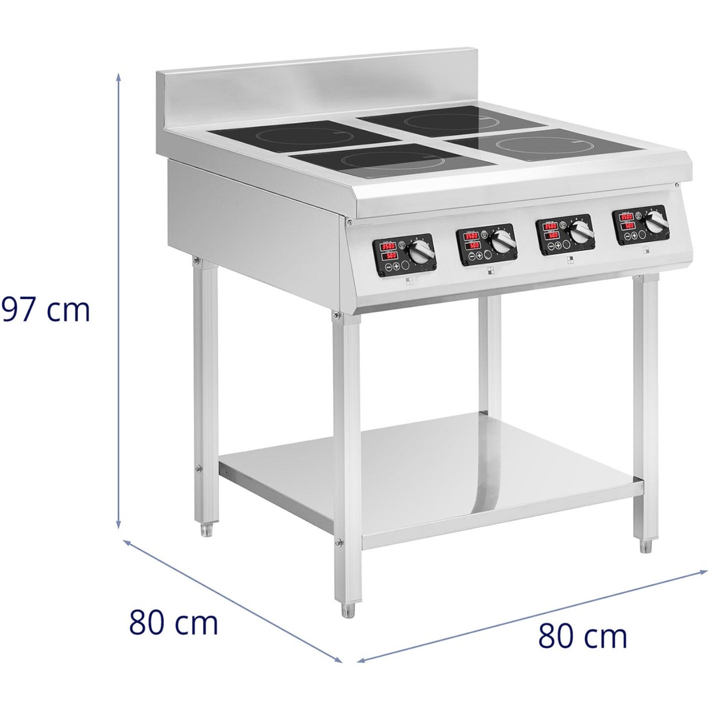 Kitchen Appliances – 4-burner induction cooker with open base 400 - Carlat