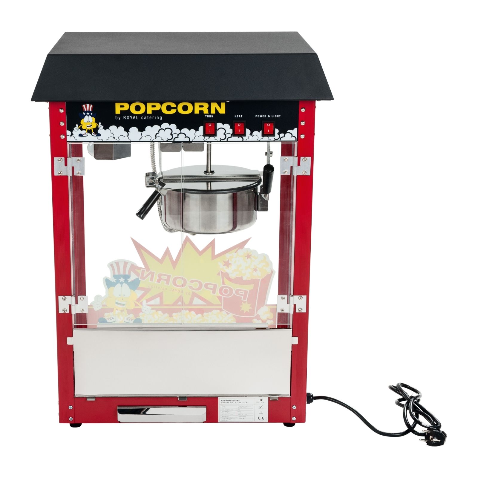Kitchen Appliances – Bar popcorn machine with black roof - Carlat