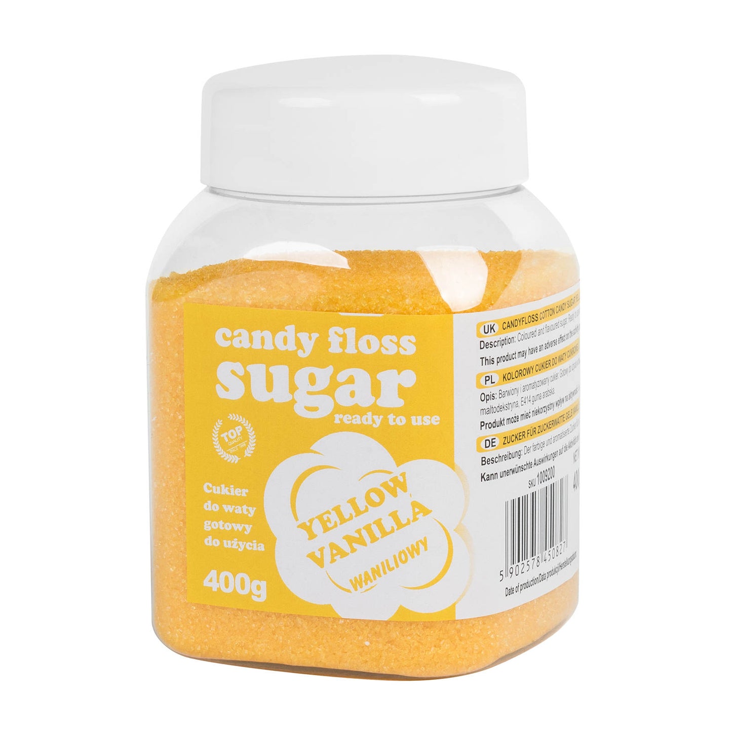 Kitchen Appliances – Colored yellow cotton candy sugar with vanilla - Carlat
