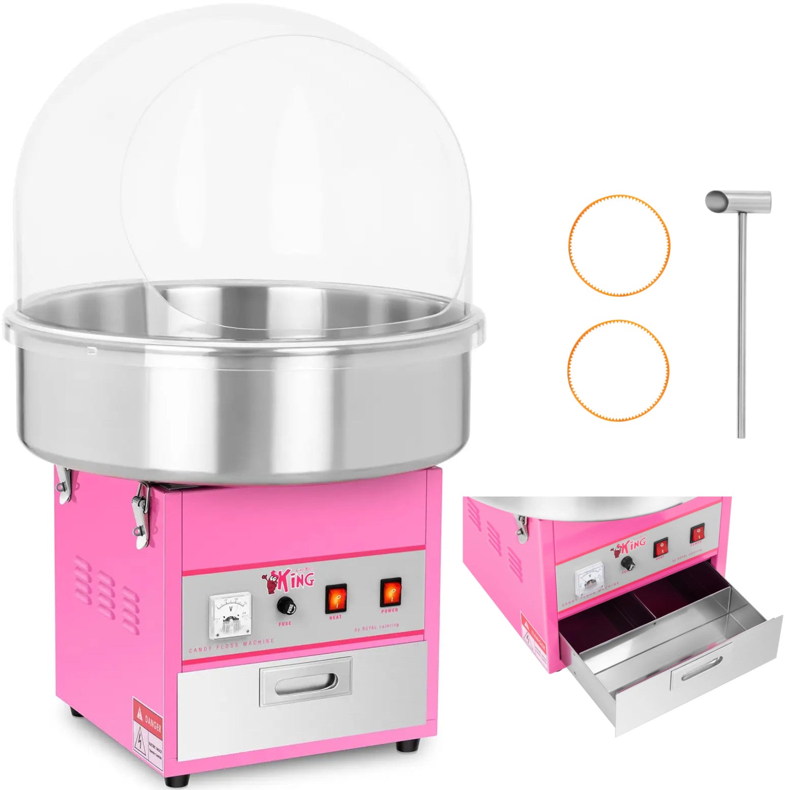Kitchen Appliances – Cotton candy machine with protective cover 52cm - Carlat