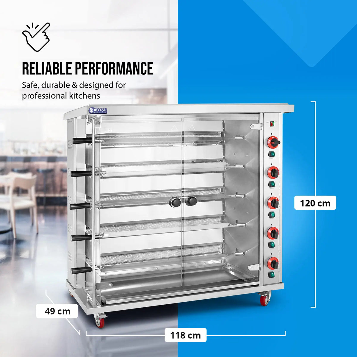 Kitchen Appliances – Gas rotisserie grill for 25 chickens, 5 - Carlat