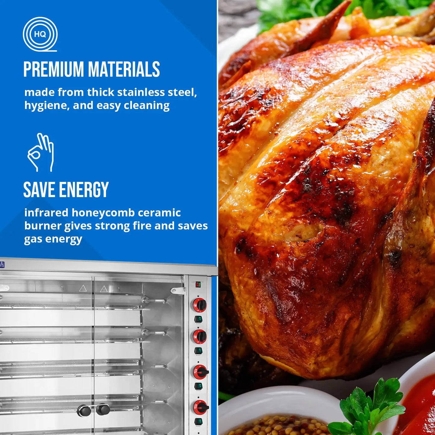 Kitchen Appliances – Gas rotisserie grill for 40 chickens, 8 - Carlat