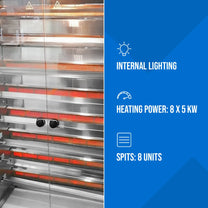 Kitchen Appliances – Gas rotisserie grill for 40 chickens, 8 - Carlat
