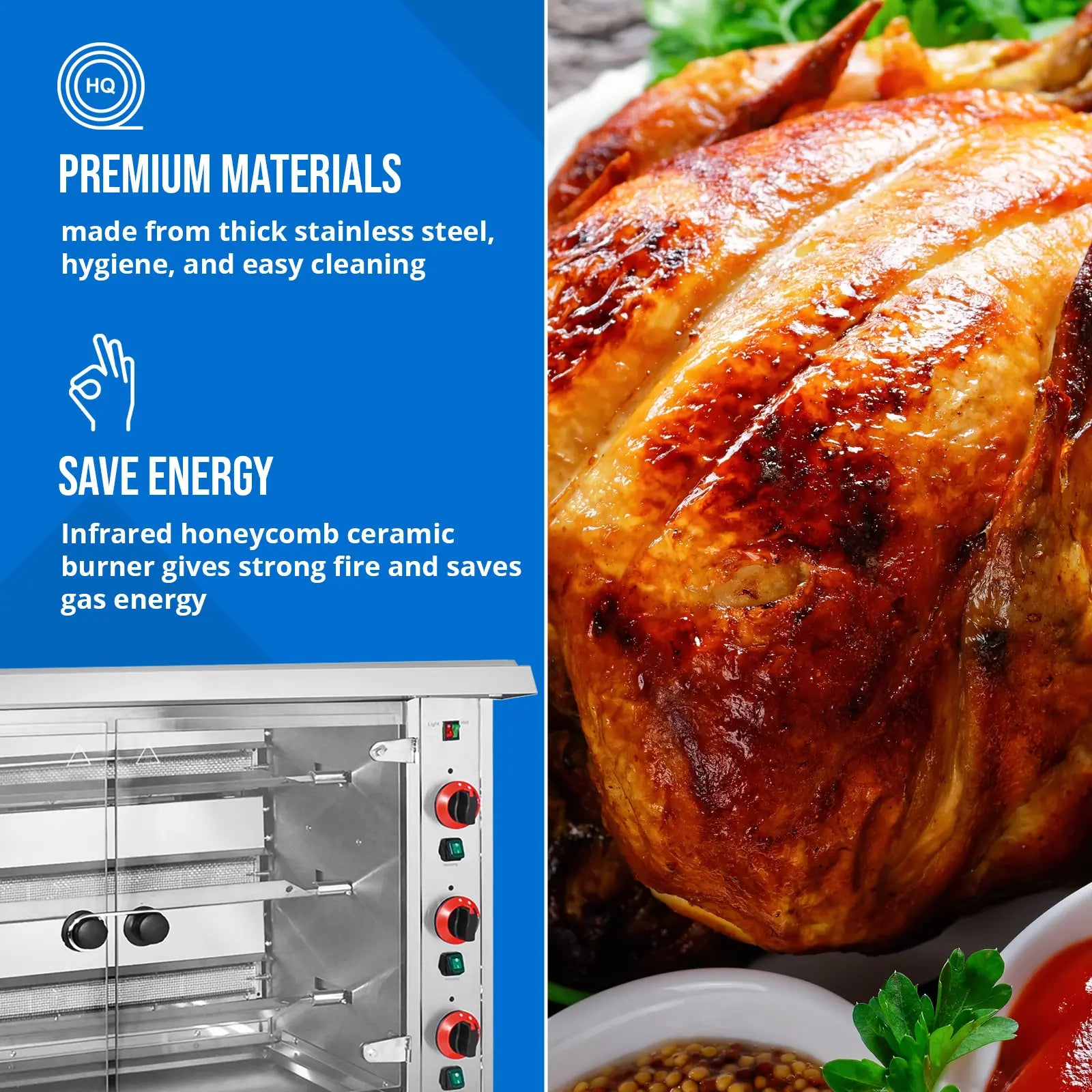 Kitchen Appliances – Gas spit roaster for 15 chickens, 3 - Carlat