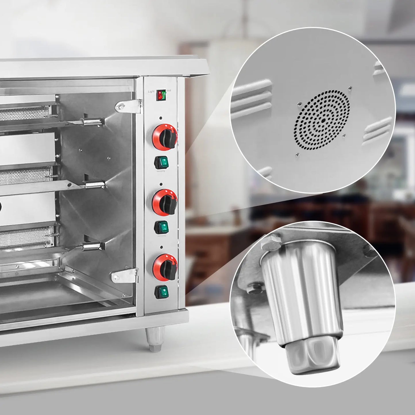 Kitchen Appliances – Gas spit roaster for 15 chickens, 3 - Carlat