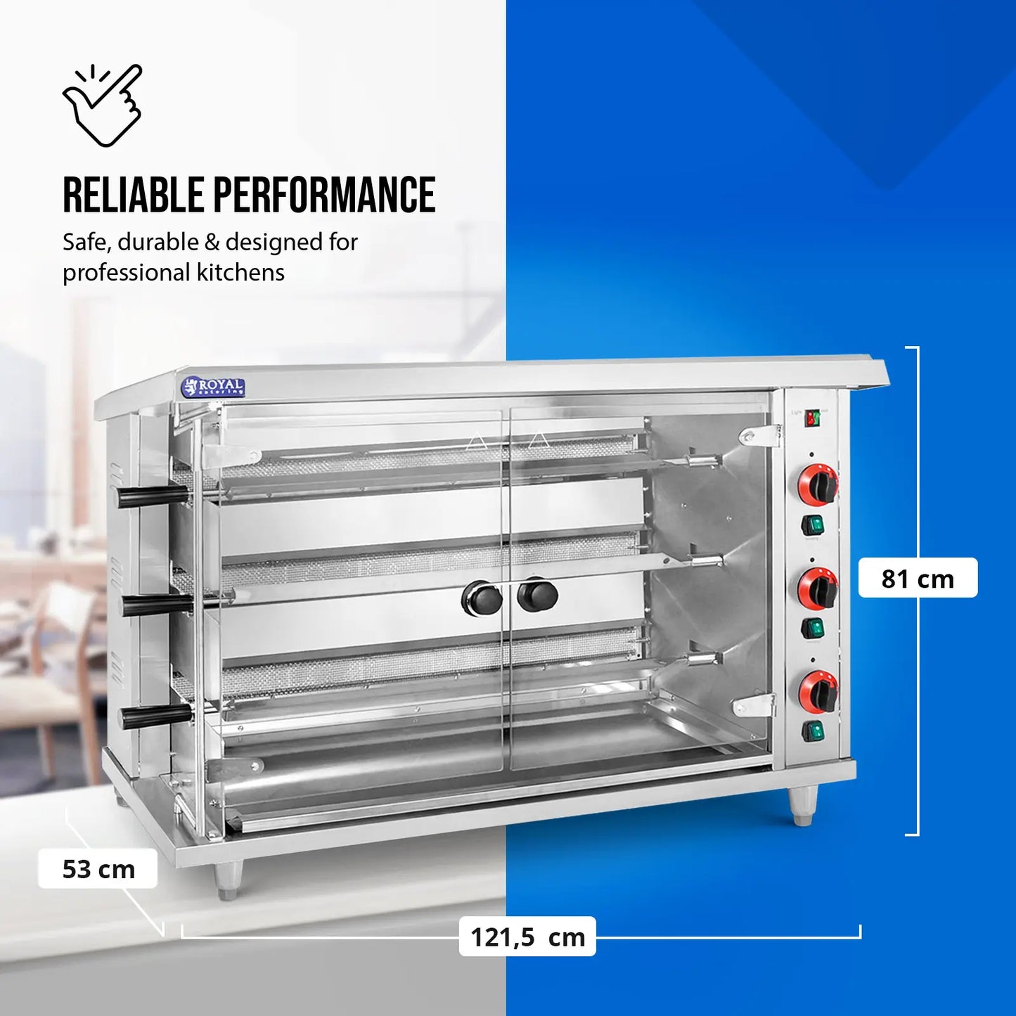 Kitchen Appliances – Gas spit roaster for 15 chickens, 3 - Carlat