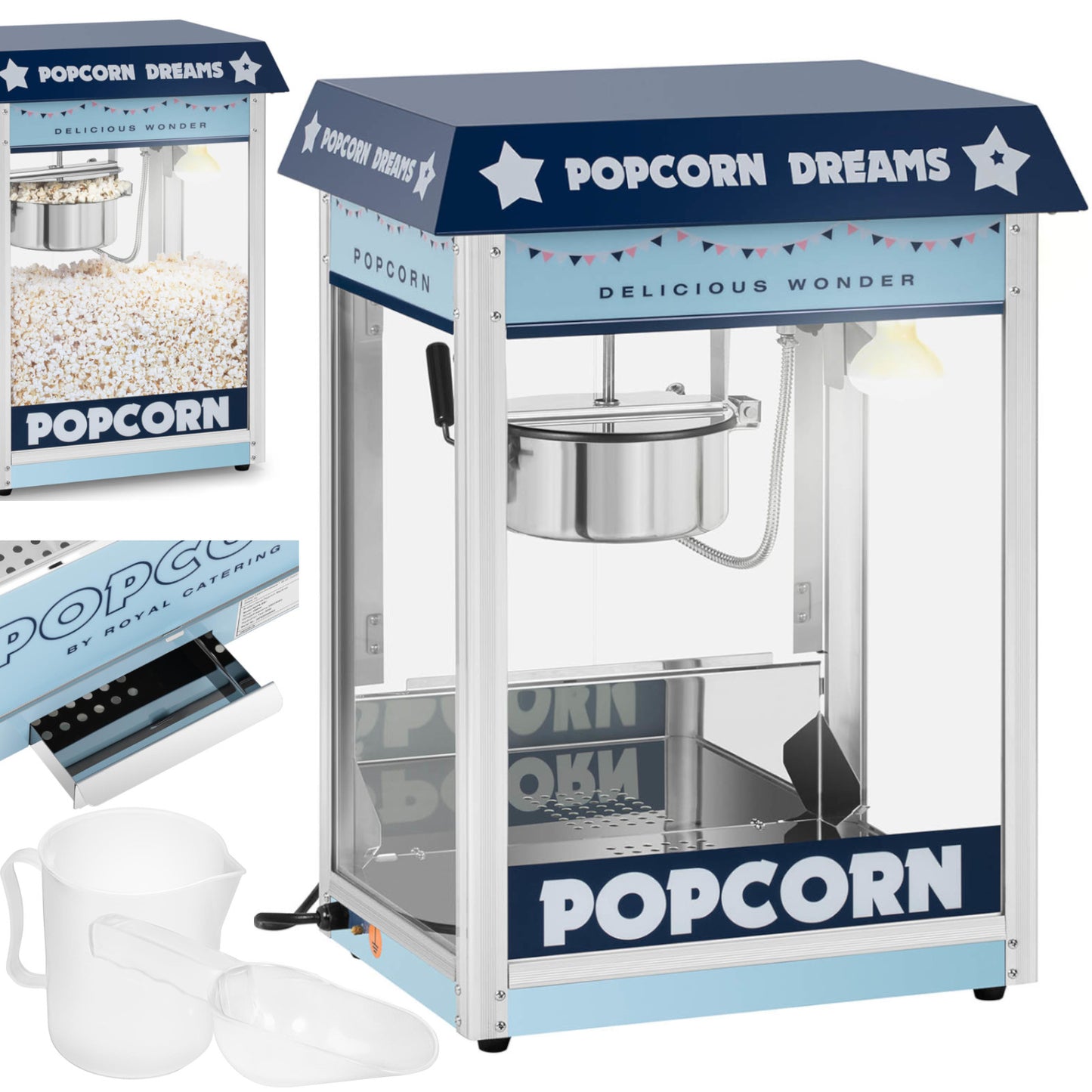 Kitchen Appliances – Machine retro popcorn popper TEFLON 1600 W - Carlat