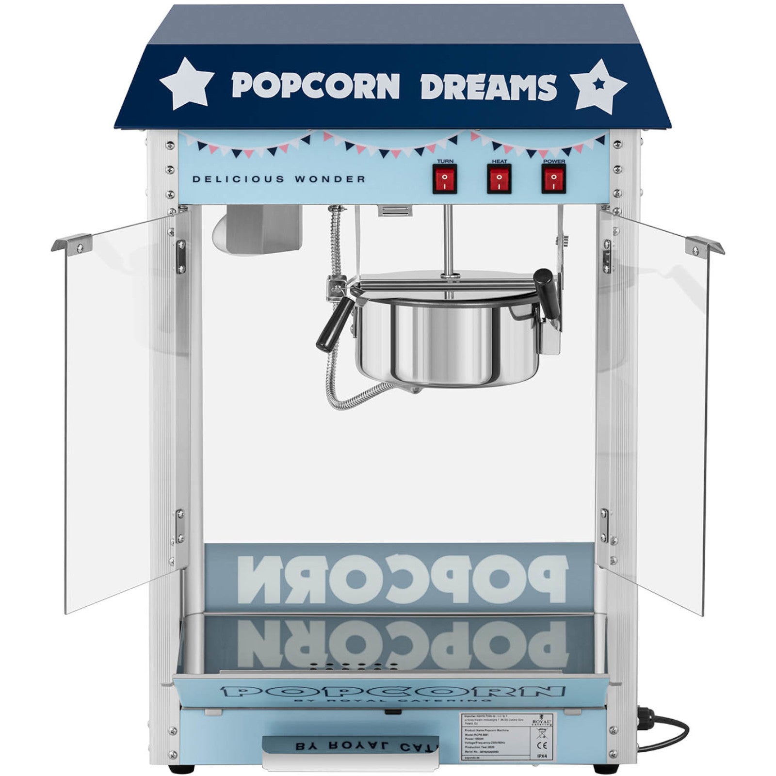 Kitchen Appliances – Machine retro popcorn popper TEFLON 1600 W - Carlat