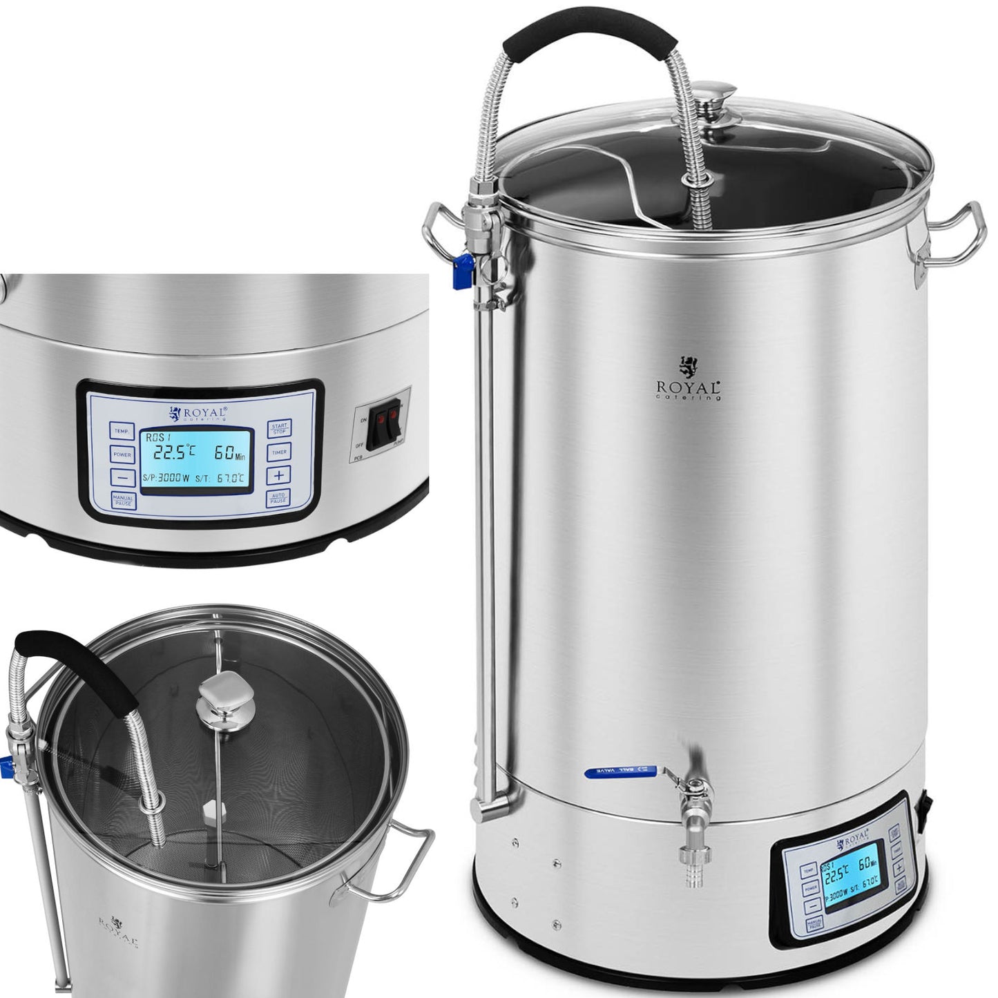 Kitchen Appliances – Mash kettle for beer production, stainless steel - Carlat