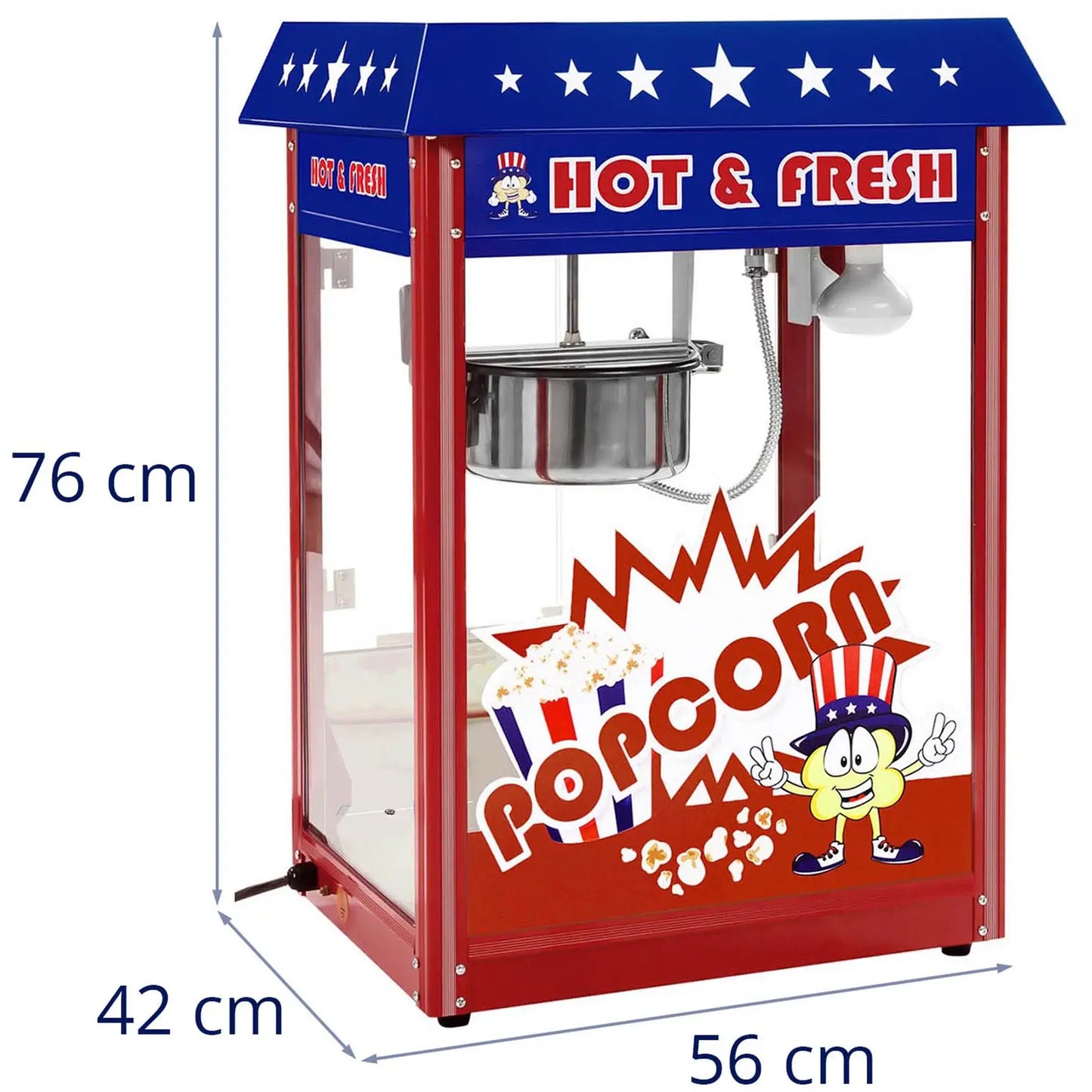 Kitchen Appliances – Maszyna do popcornu z niebieskim daszkiem TEFLON - Carlat