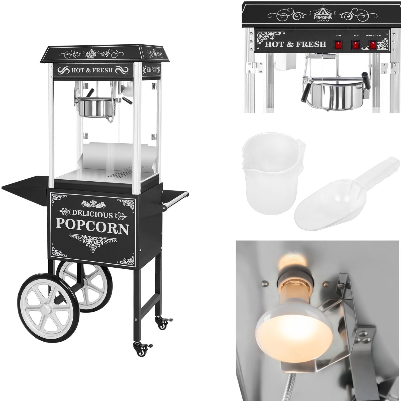 Kitchen Appliances – Professional efficient mobile popcorn machine on a - Carlat