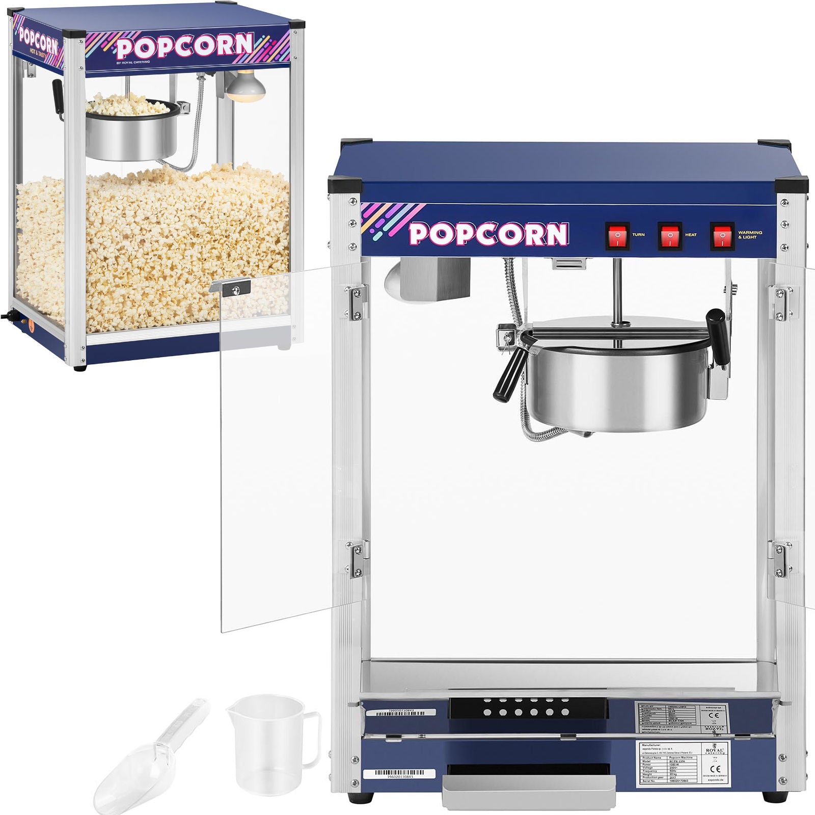 Kitchen Appliances – Professional efficient popcorn machine 1350W 8 oz - Carlat