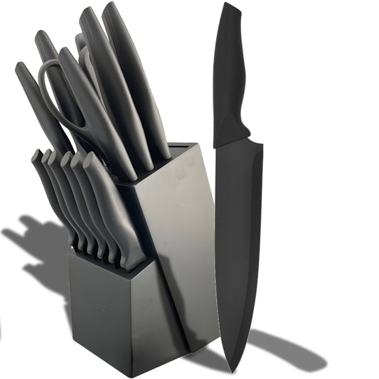 Kitchen Knife Set: Chef's Knife Set, 16 Sharp Knives in a Block Stand - Carlat