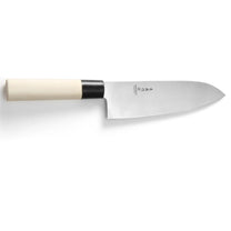 Kitchen Knives – Japanese SANTOKU knife with wooden handle 165 - Carlat