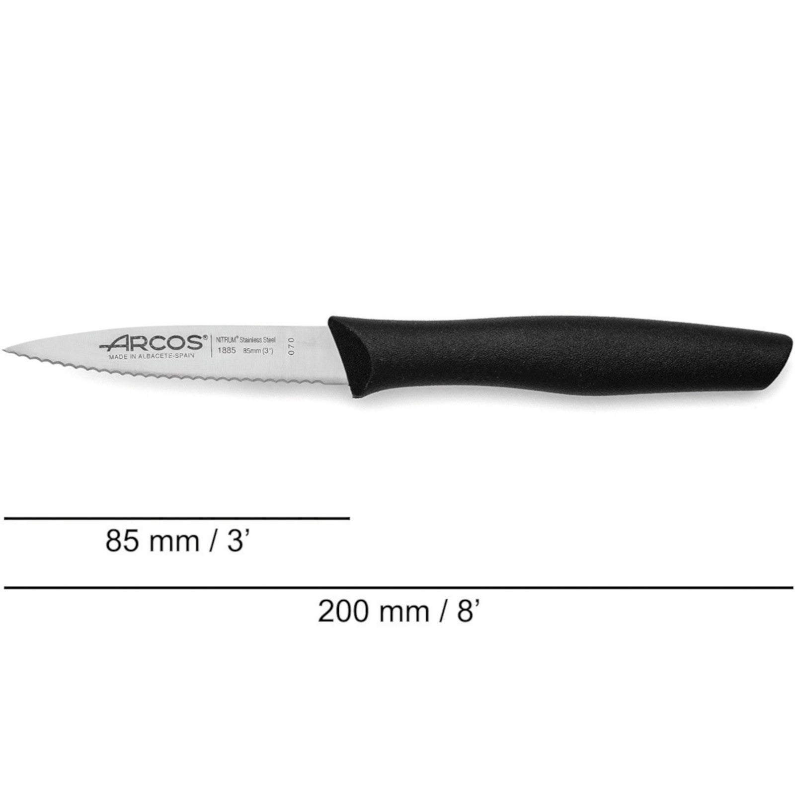 Kitchen Knives – NOVA pointed, serrated knife for peeling vegetables, - Carlat