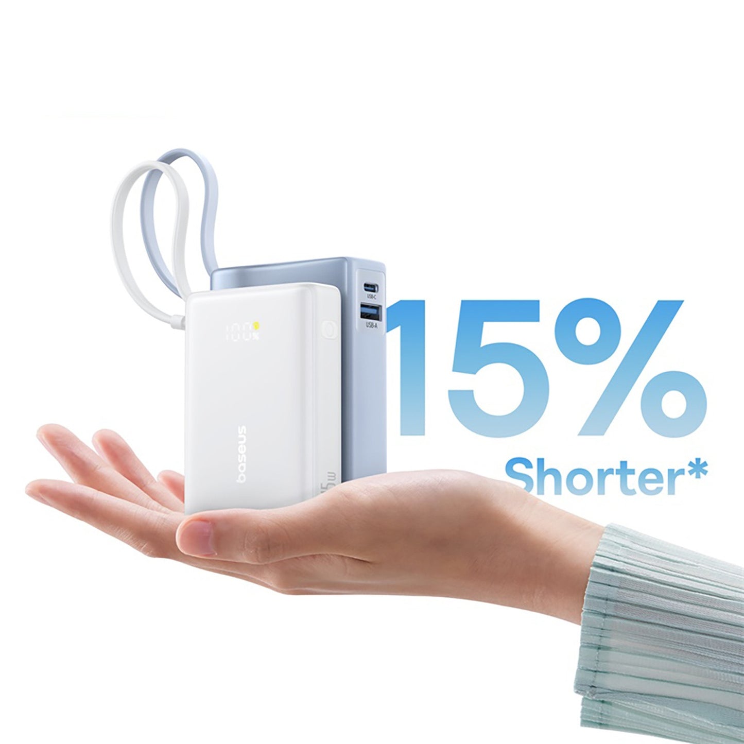 Kitchen – Powerbank 10000mAh 45W PicoGo USB-A USB-C with built-in - Carlat