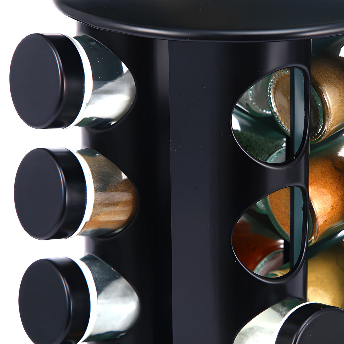 Kitchen – Rotating Spice Rack Set: 16 Jars + 12 Labels - Carlat