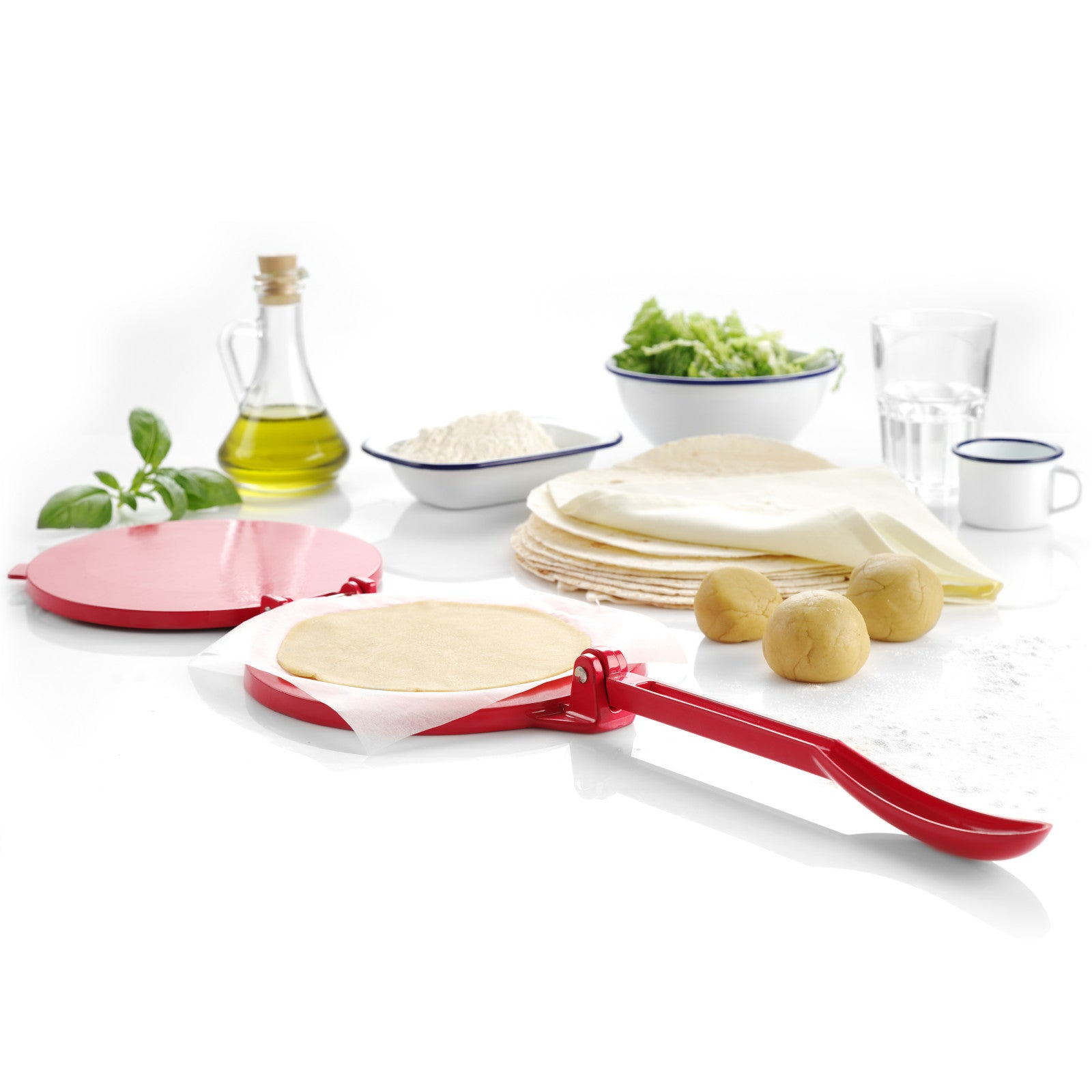 Kitchen Tools & Utensils – Manual tortilla press 250mm red - Carlat