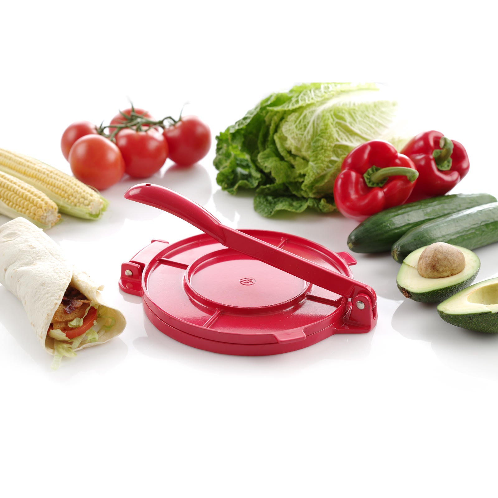 Kitchen Tools & Utensils – Manual tortilla press 250mm red - Carlat