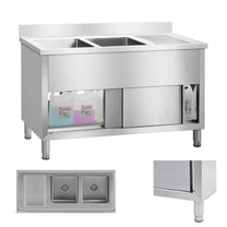 Kitchen & Utility Sinks – Industrial 2-bowl catering sink on - Carlat