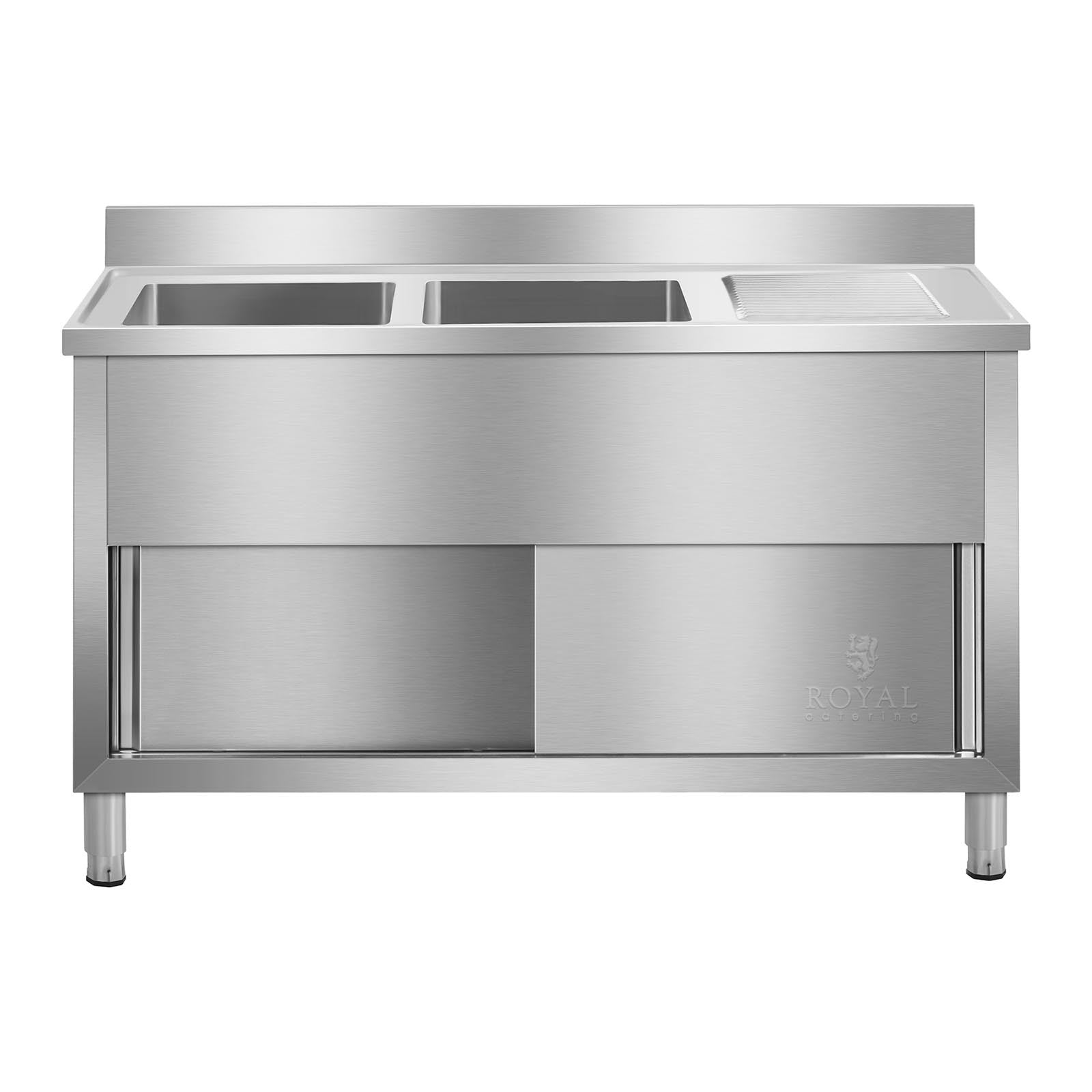 Kitchen & Utility Sinks – Industrial 2-bowl catering sink on - Carlat
