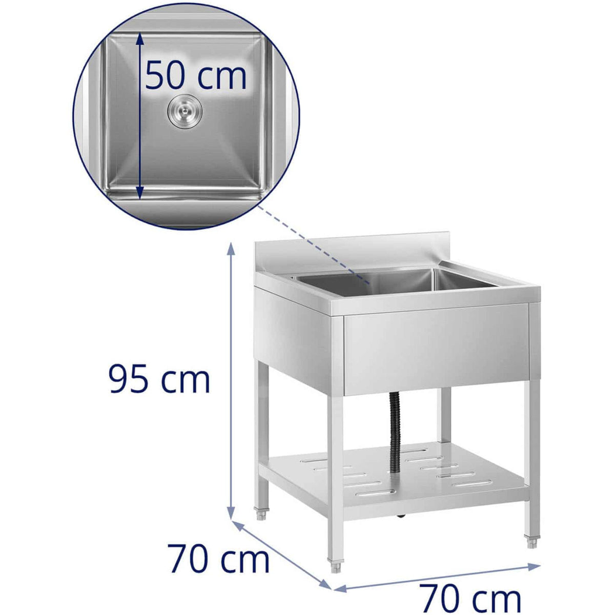 Kitchen & Utility Sinks – Single-bowl catering pool sink