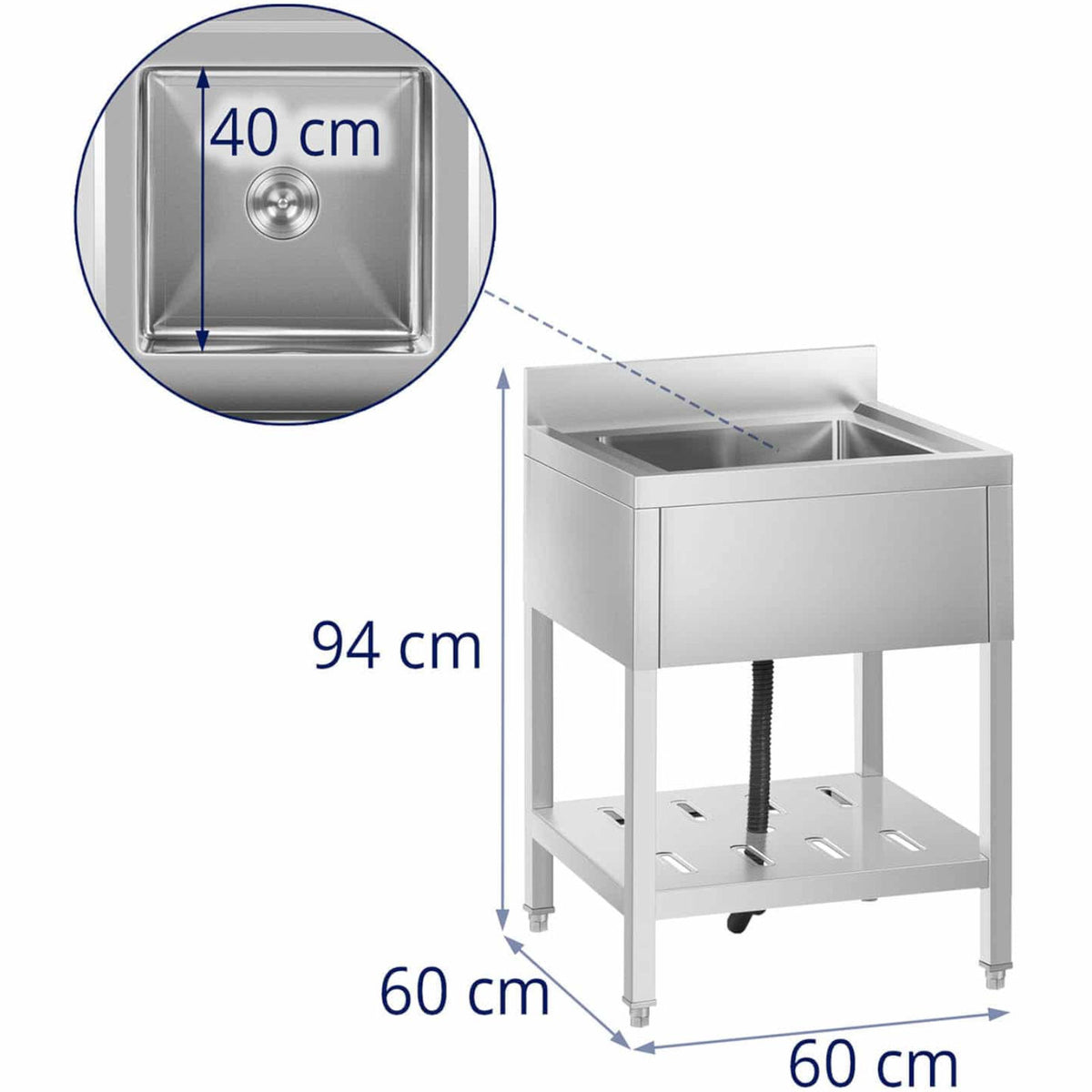 Kitchen & Utility Sinks – Single-bowl catering pool sink