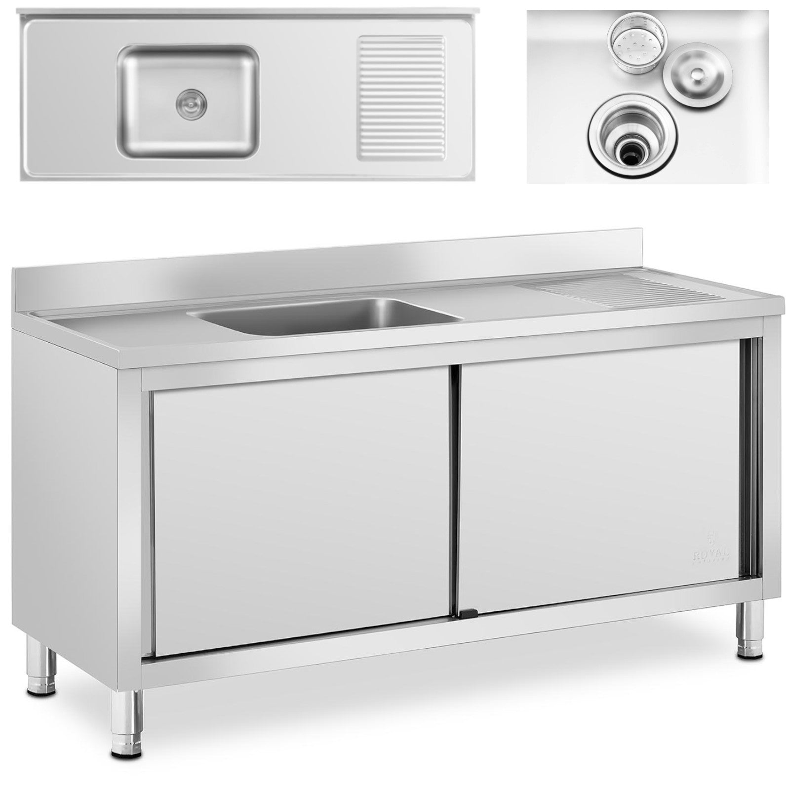 Kitchen & Utility Sinks – Single-bowl catering pool sink with - Carlat