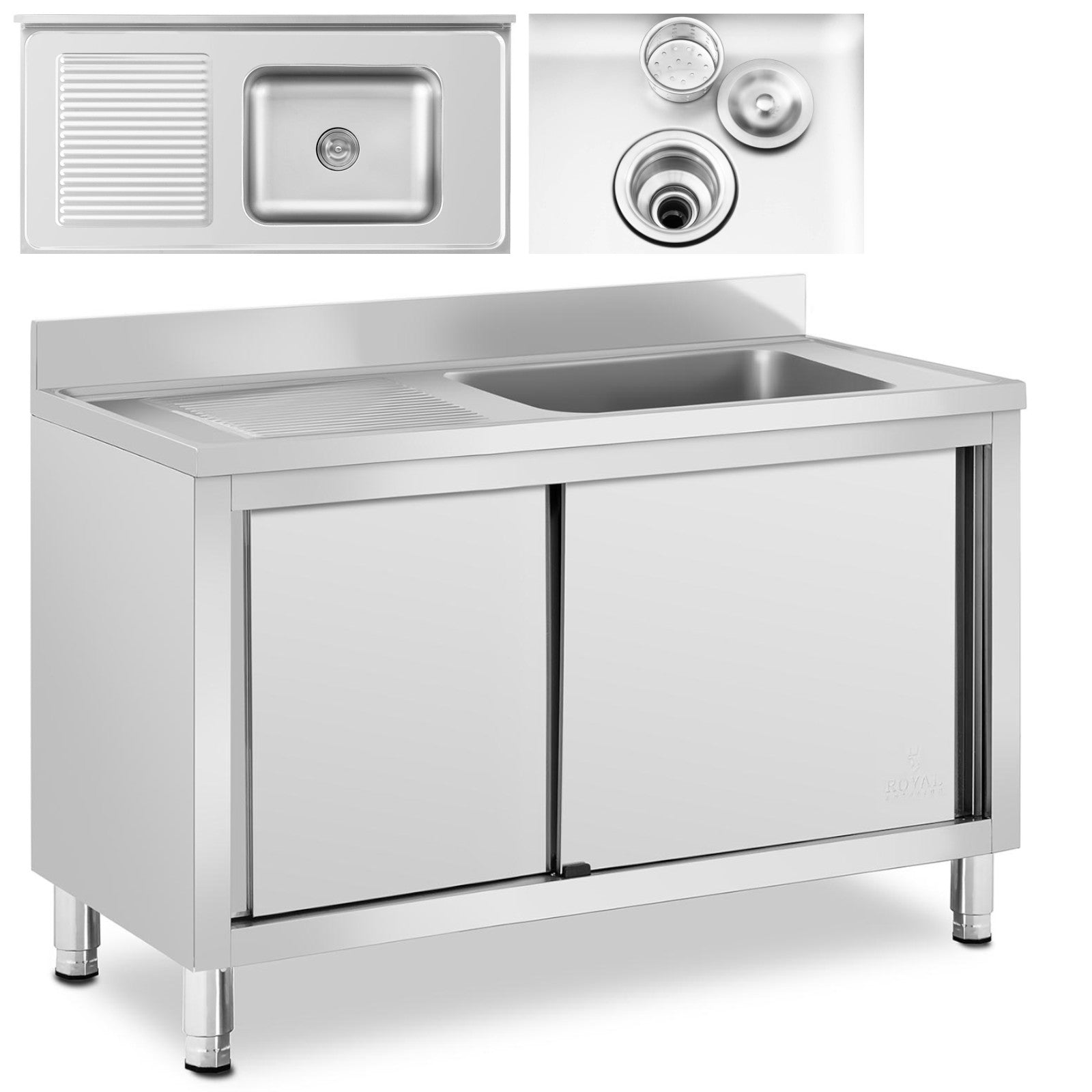 Kitchen & Utility Sinks – Single-bowl catering pool sink with - Carlat