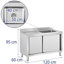 Kitchen & Utility Sinks – Single-bowl catering pool sink with - Carlat