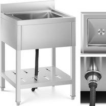 Kitchen & Utility Sinks – Single-bowl catering pool sink with - Carlat
